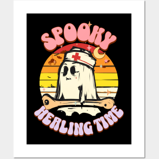 Cool Halloween Nurse Fall Women - Spooky Healing Time Posters and Art